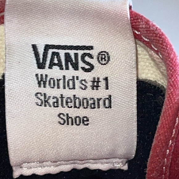 Vans SK8 Hi Decon Red And White Skater Sneakers - Picture 9 of 10